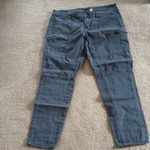 Women's Straight Leg Cargo Pants - Slate Blue